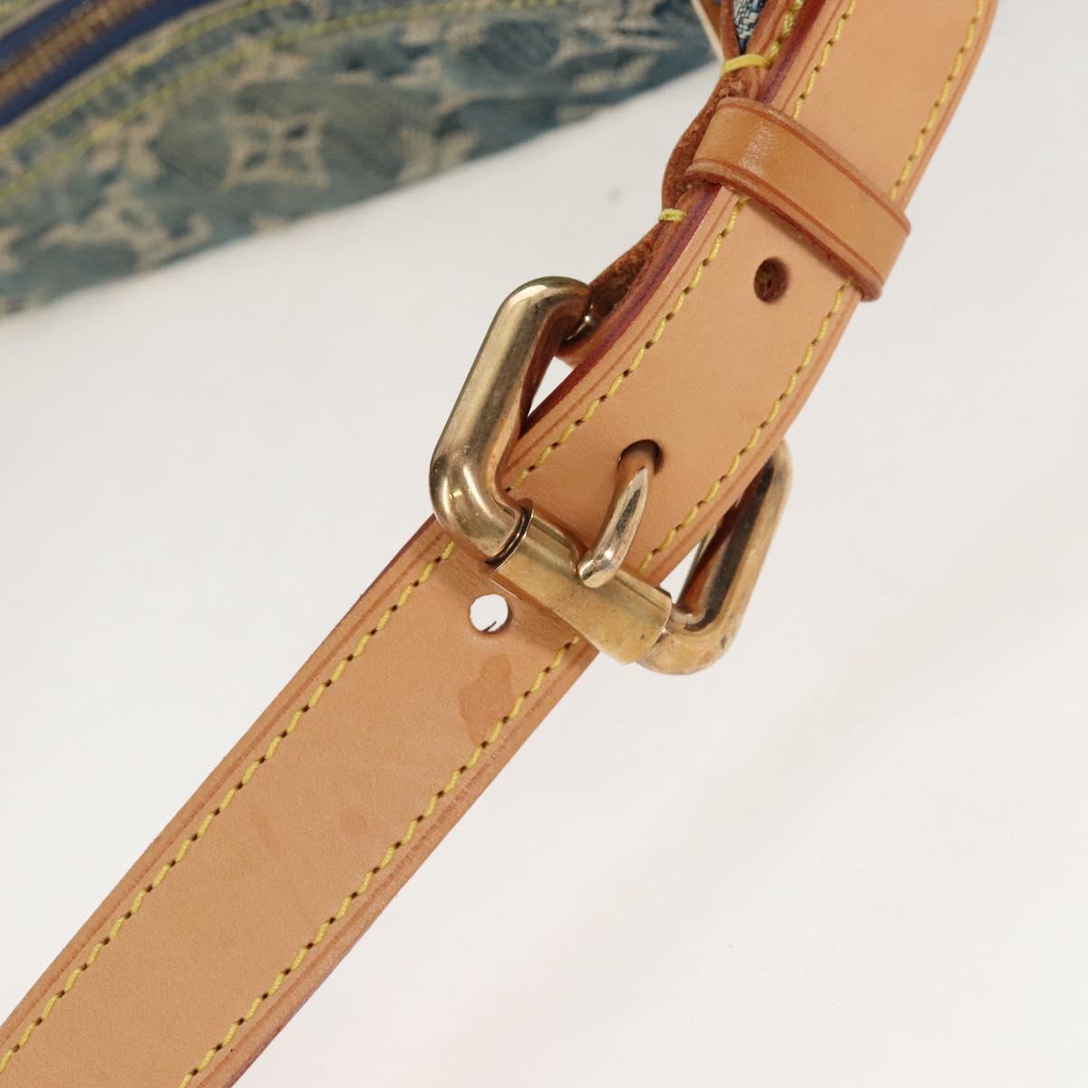 LOUIS VUITTON Monogram Denim Buggy GM Shoulder Bag Blue M95048 LV Auth yk21020V