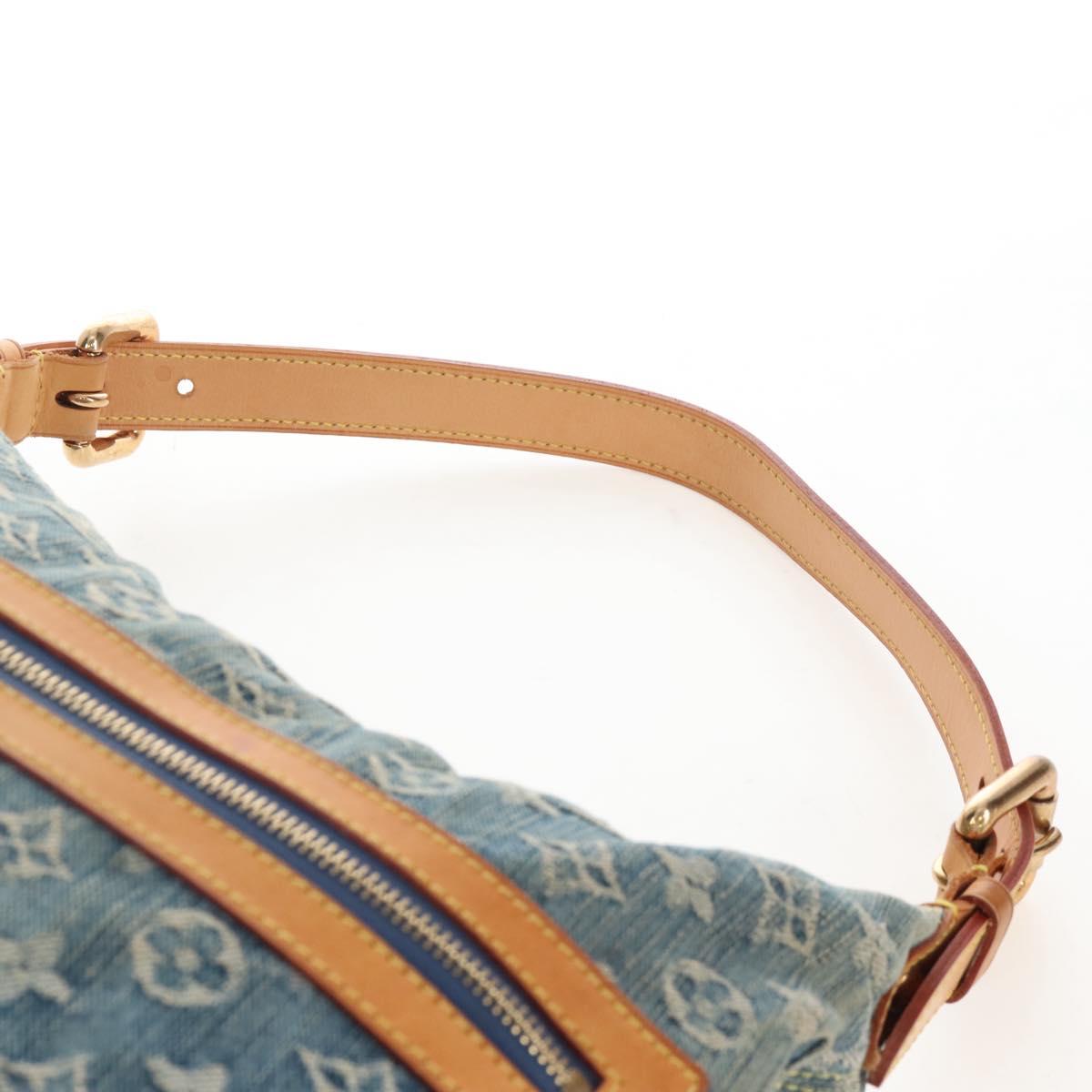 LOUIS VUITTON Monogram Denim Buggy GM Shoulder Bag Blue M95048 LV Auth yk21020V