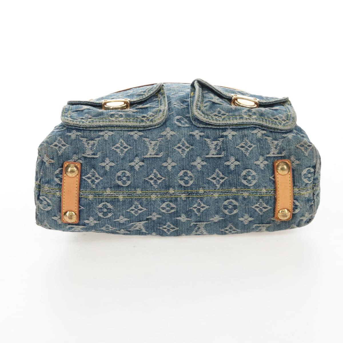 LOUIS VUITTON Monogram Denim Buggy GM Shoulder Bag Blue M95048 LV Auth yk21020V