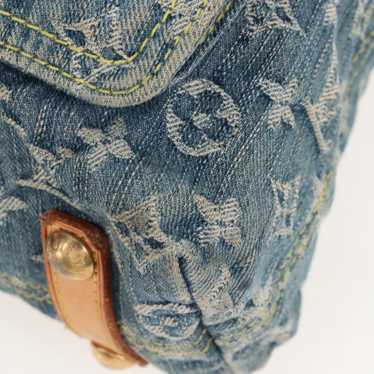LOUIS VUITTON Monogram Denim Buggy GM Shoulder Bag Blue M95048 LV Auth yk21020V
