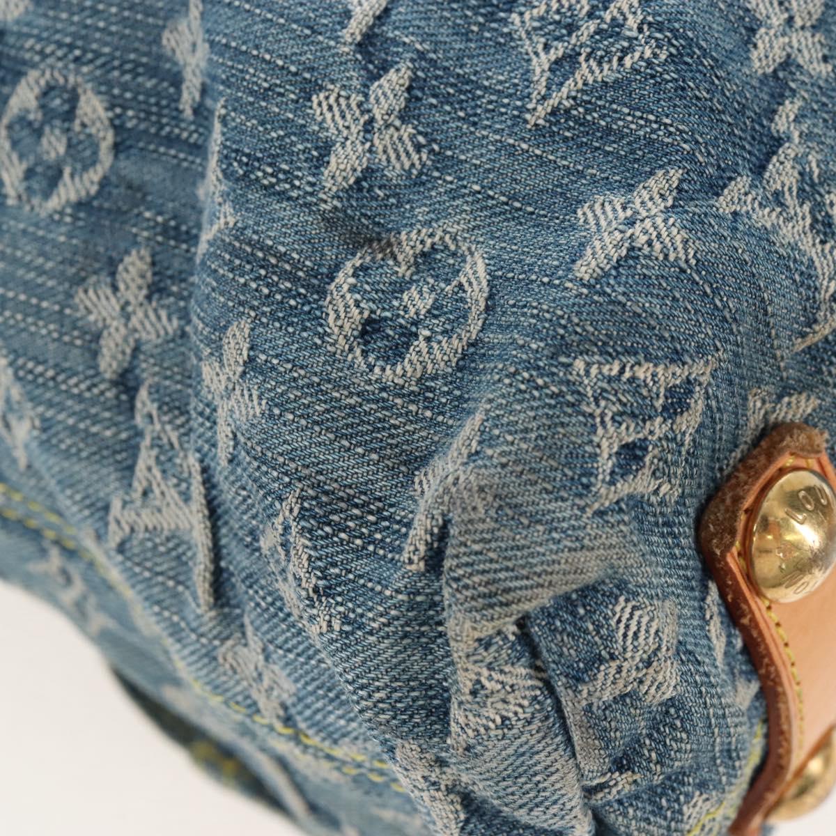 LOUIS VUITTON Monogram Denim Buggy GM Shoulder Bag Blue M95048 LV Auth yk21020V