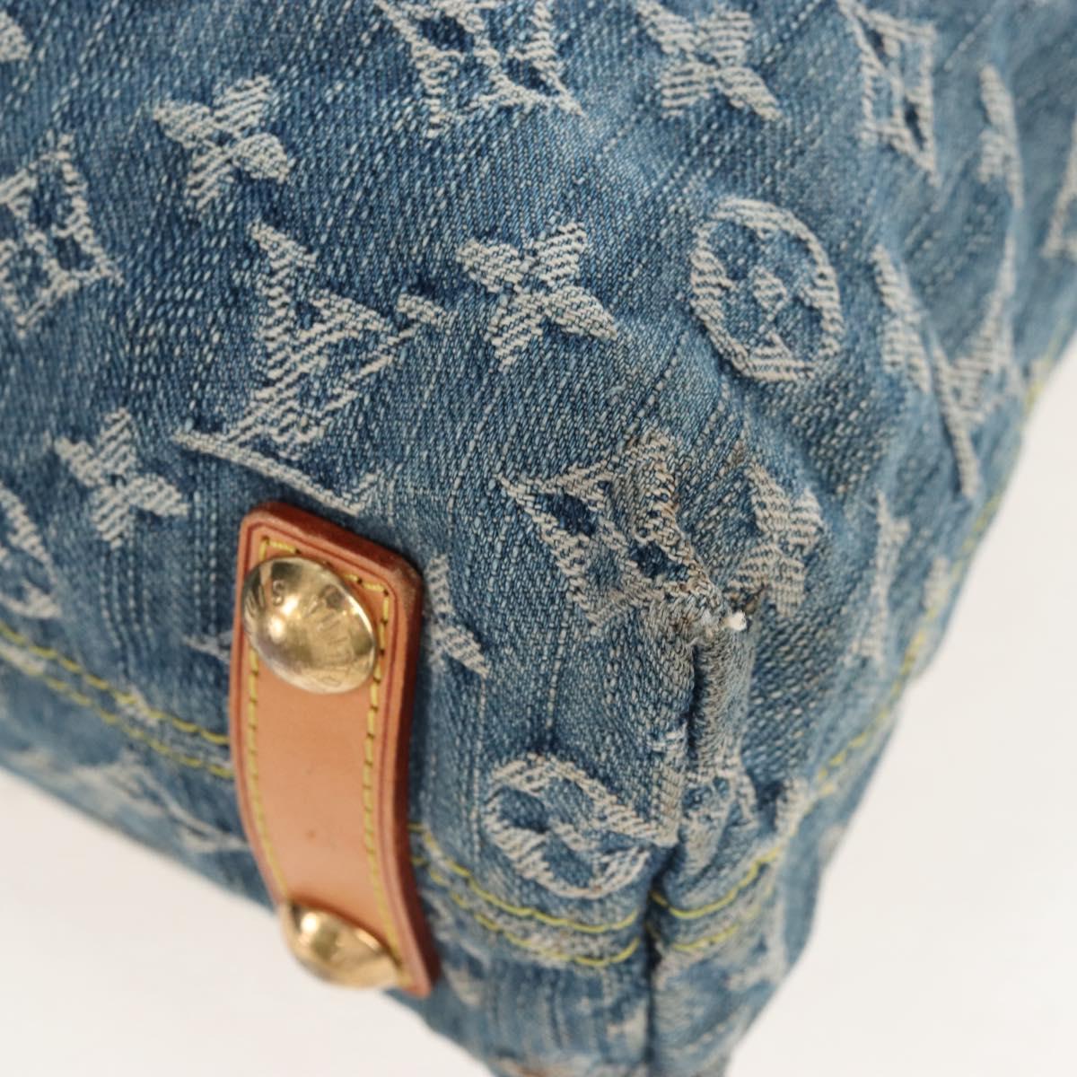 LOUIS VUITTON Monogram Denim Buggy GM Shoulder Bag Blue M95048 LV Auth yk21020V