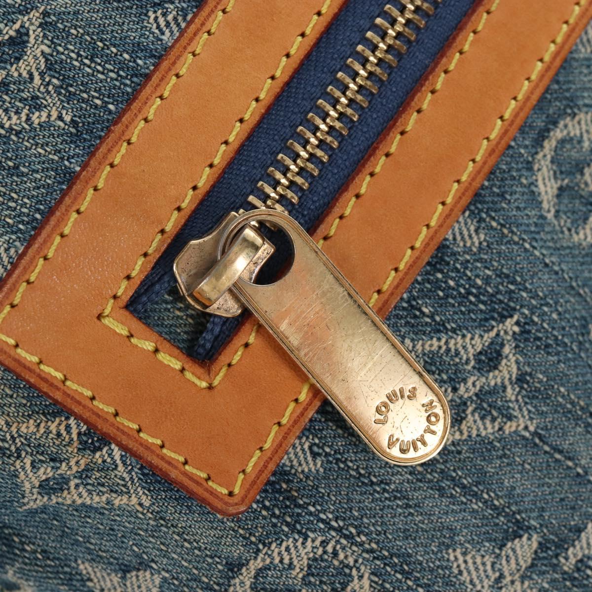 LOUIS VUITTON Monogram Denim Buggy GM Shoulder Bag Blue M95048 LV Auth yk21020V