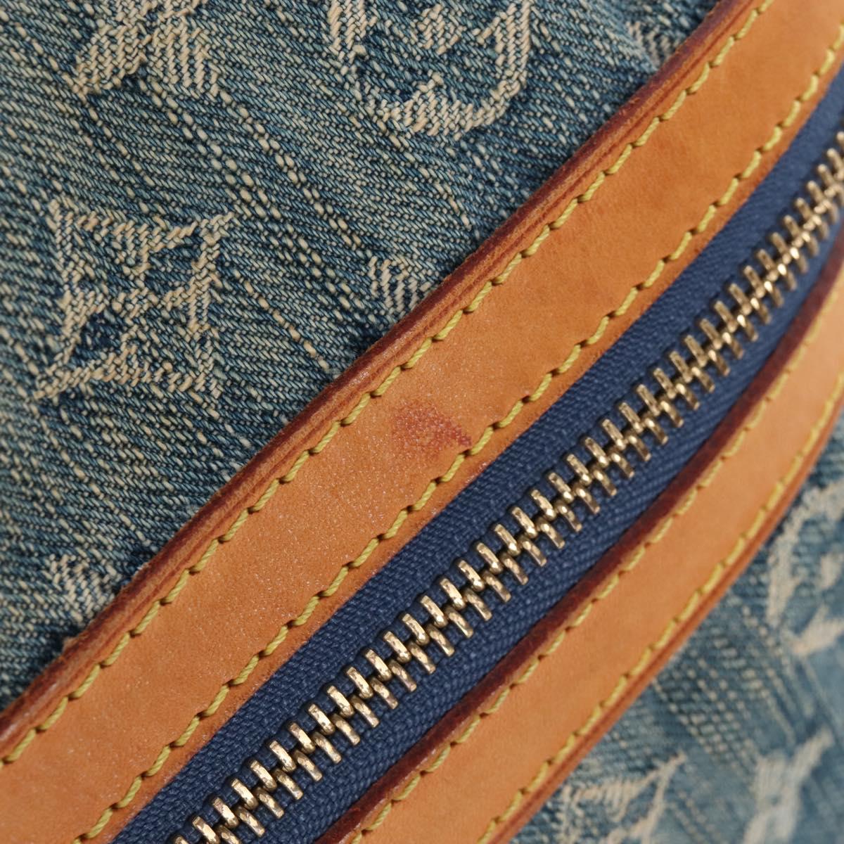 LOUIS VUITTON Monogram Denim Buggy GM Shoulder Bag Blue M95048 LV Auth yk21020V