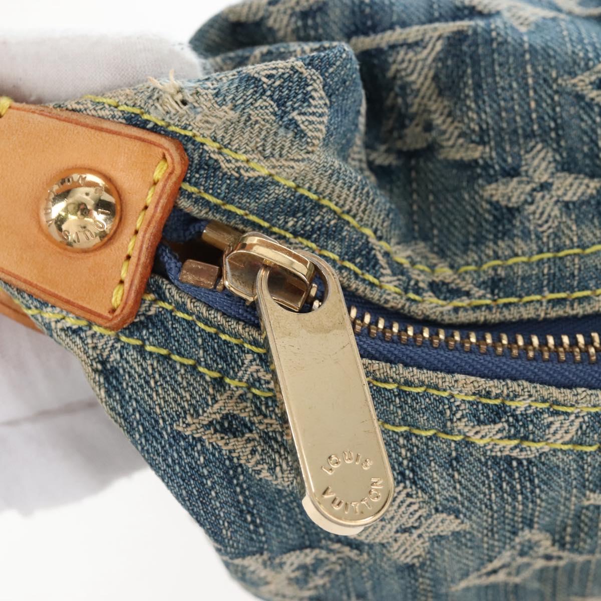 LOUIS VUITTON Monogram Denim Buggy GM Shoulder Bag Blue M95048 LV Auth yk21020V