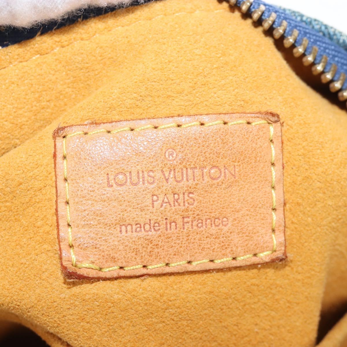 LOUIS VUITTON Monogram Denim Buggy GM Shoulder Bag Blue M95048 LV Auth yk21020V