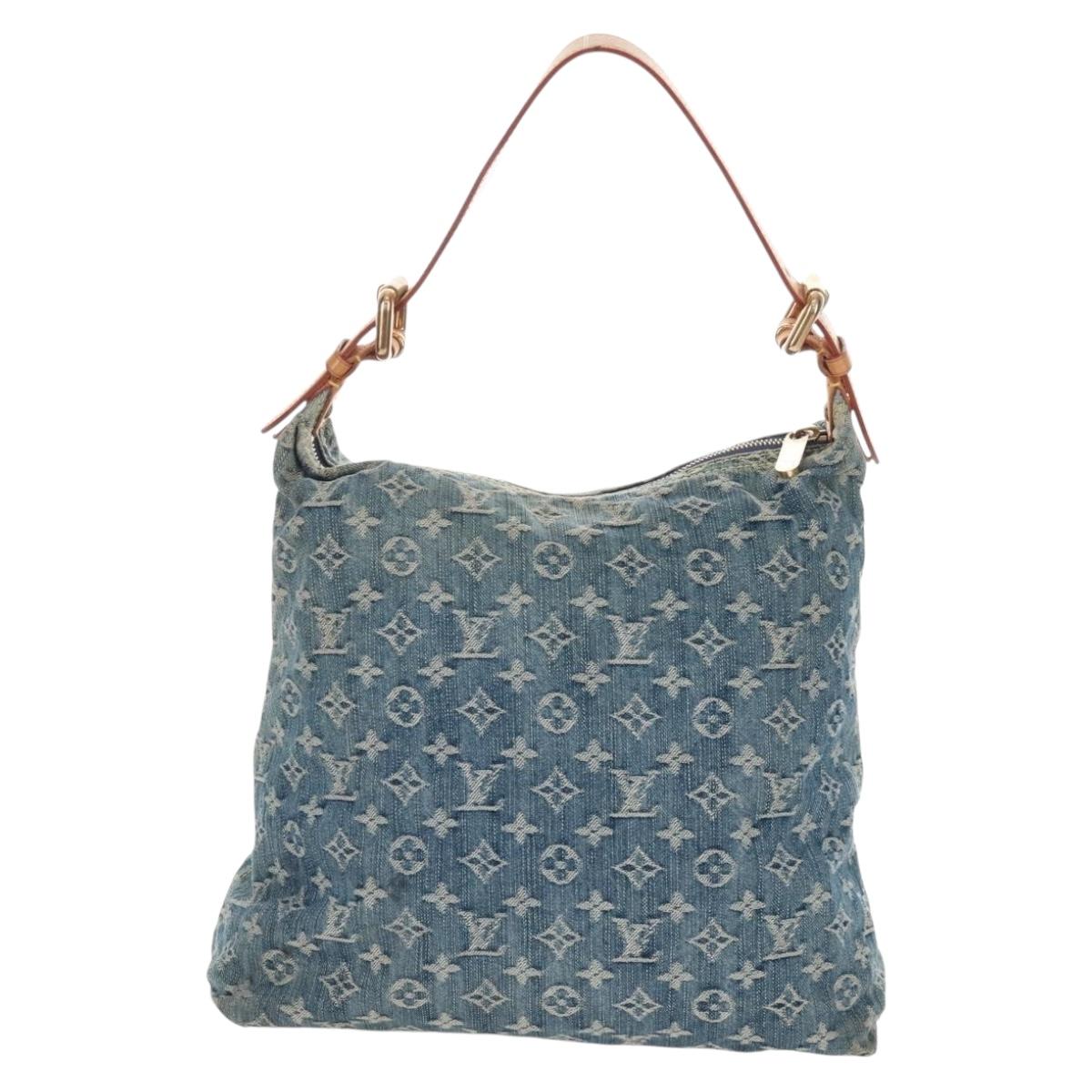 LOUIS VUITTON Monogram Denim Buggy GM Shoulder Bag Blue M95048 LV Auth yk21020V