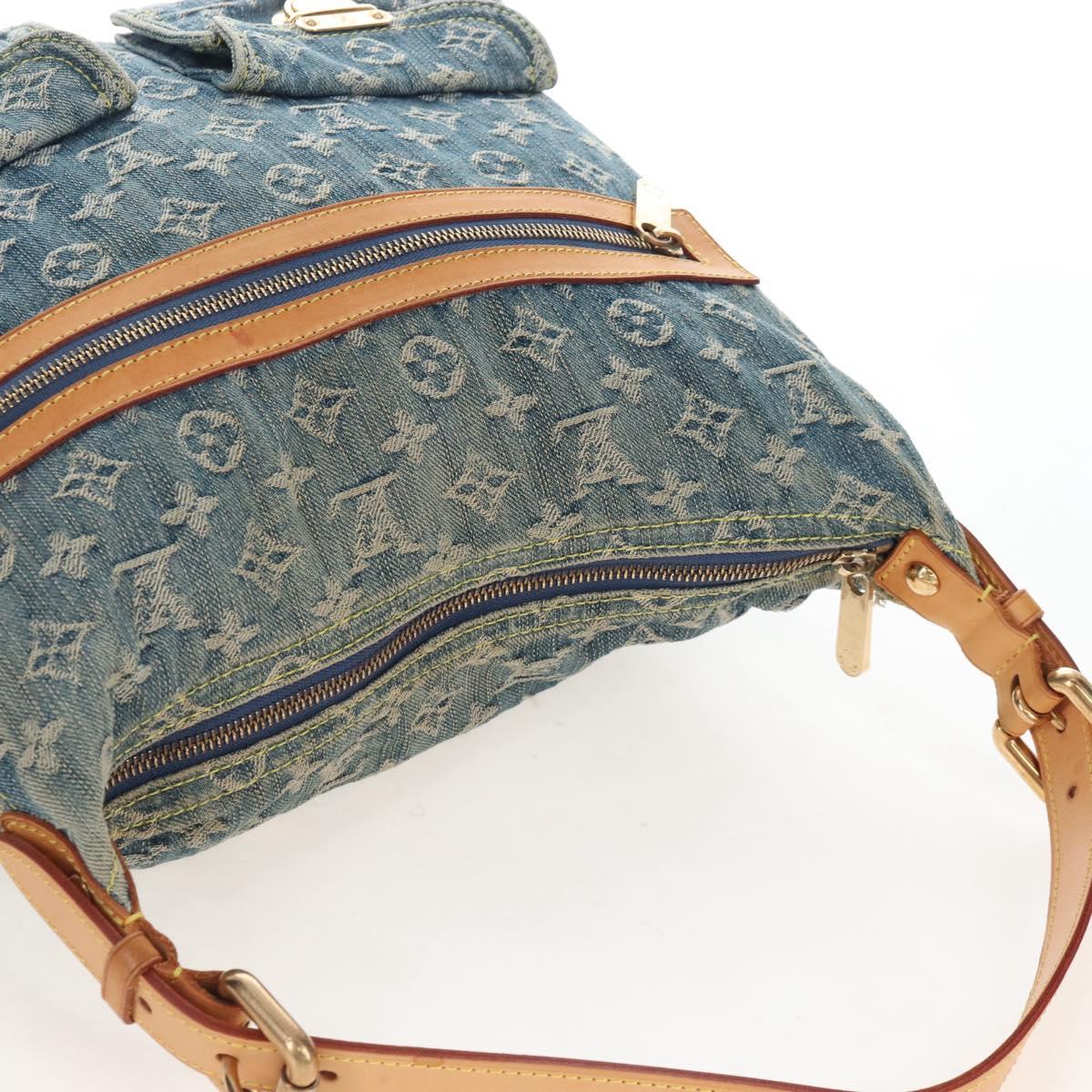 LOUIS VUITTON Monogram Denim Buggy GM Shoulder Bag Blue M95048 LV Auth yk21020V