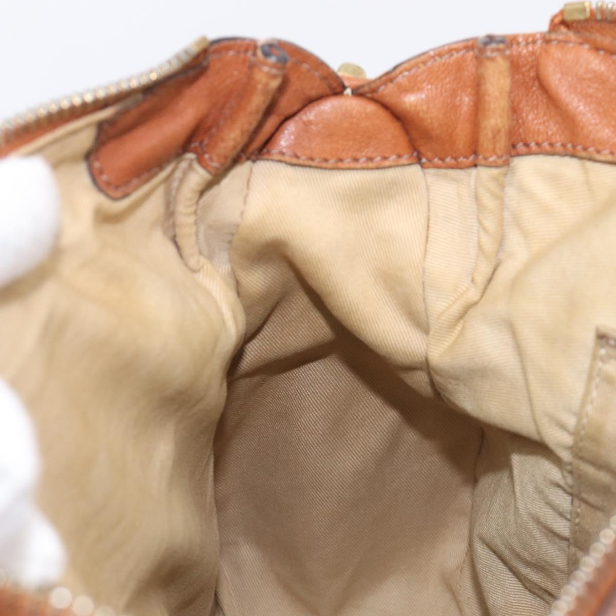 Chloe Marcie Hand Bag Leather 2way Brown Gold Auth yk21022