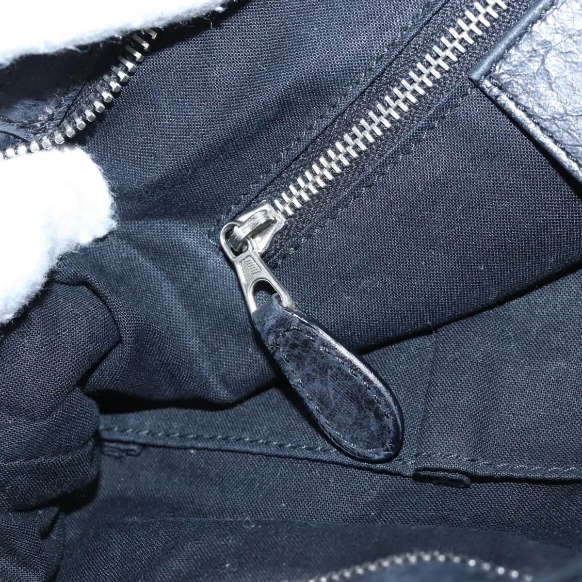 Balenciaga The Giant Town Hand Bag Leather 2way Black 240578 Auth yk21030M