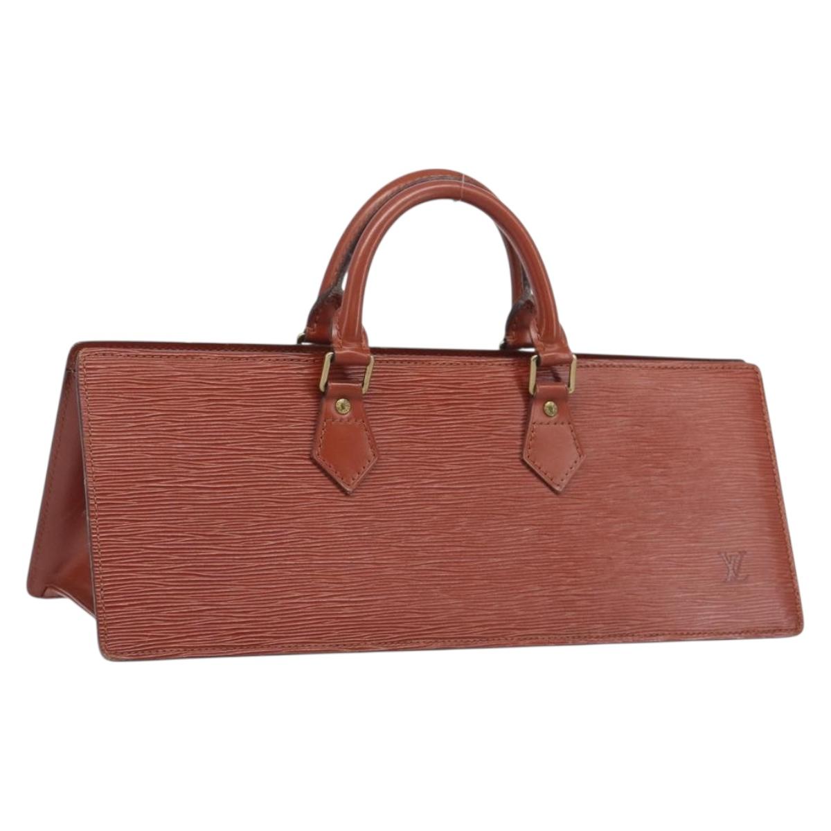 LOUIS VUITTON Epi Sac Triangle Hand Bag Brown M52093 LV Auth yk21038