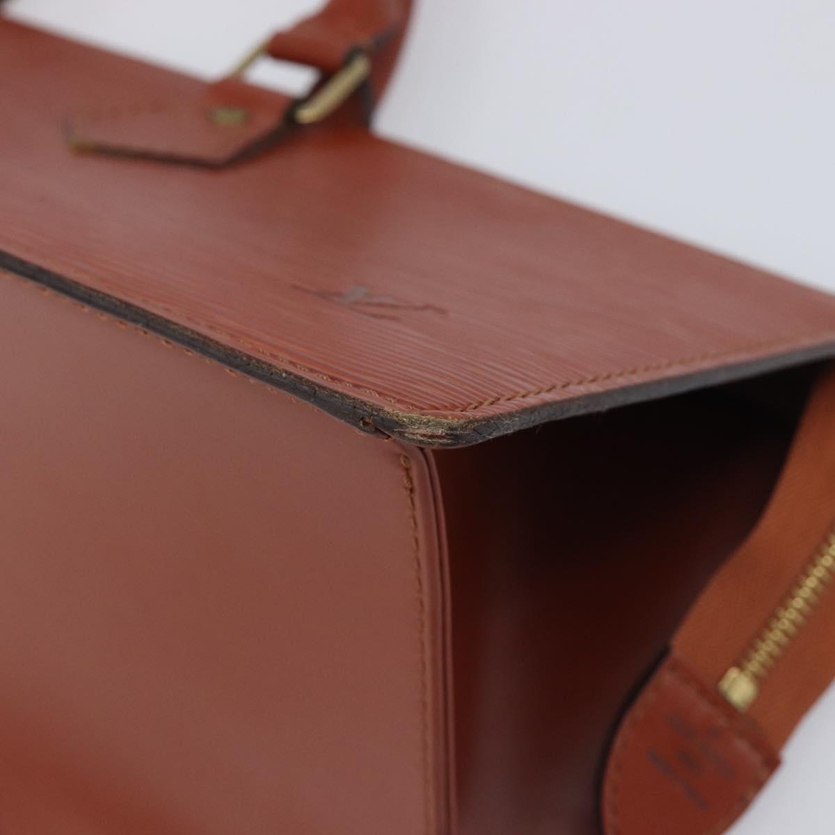 LOUIS VUITTON Epi Sac Triangle Hand Bag Brown M52093 LV Auth yk21038