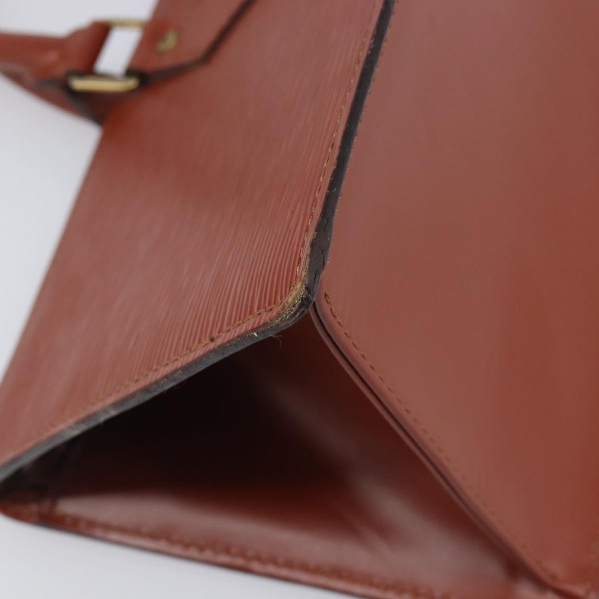 LOUIS VUITTON Epi Sac Triangle Hand Bag Brown M52093 LV Auth yk21038