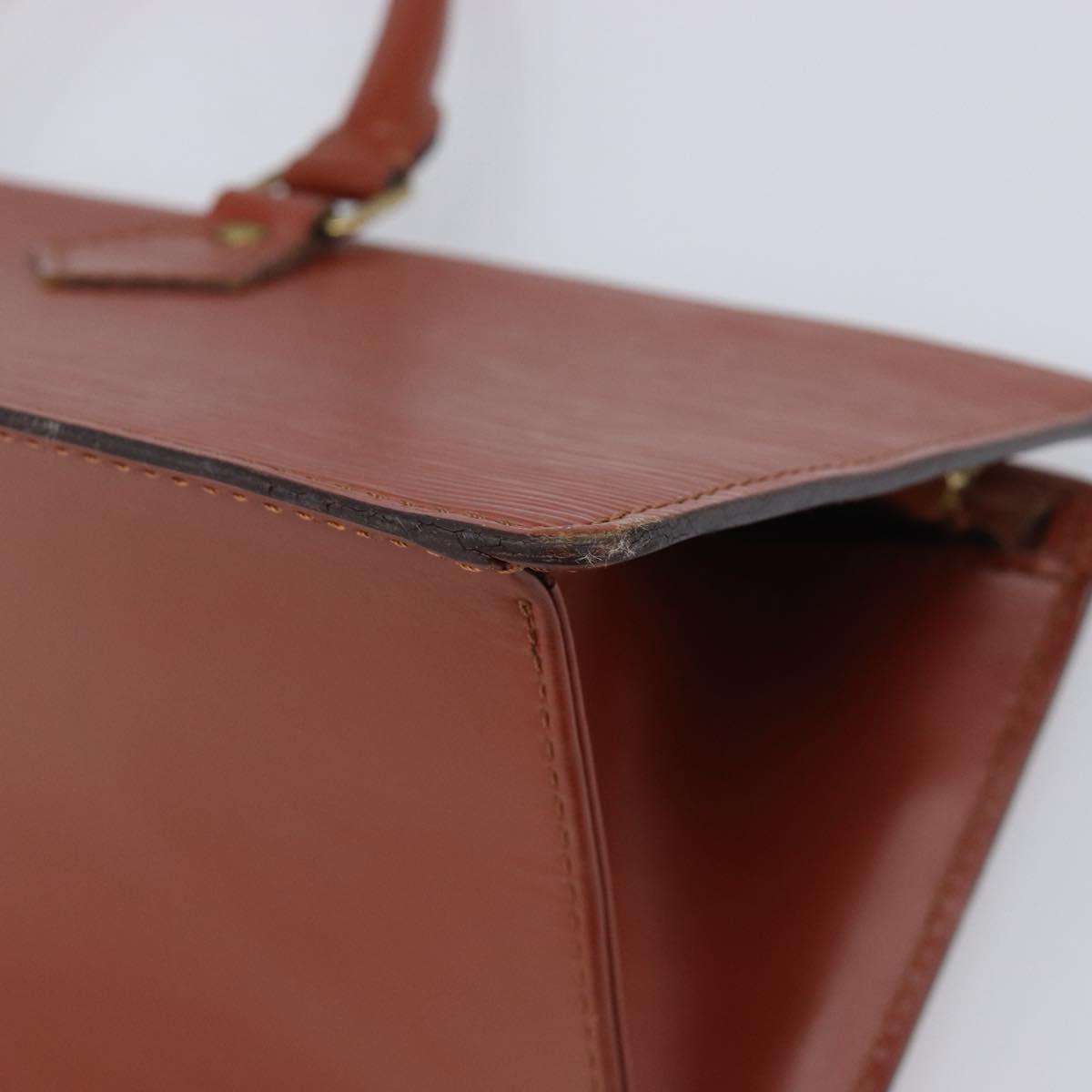 LOUIS VUITTON Epi Sac Triangle Hand Bag Brown M52093 LV Auth yk21038