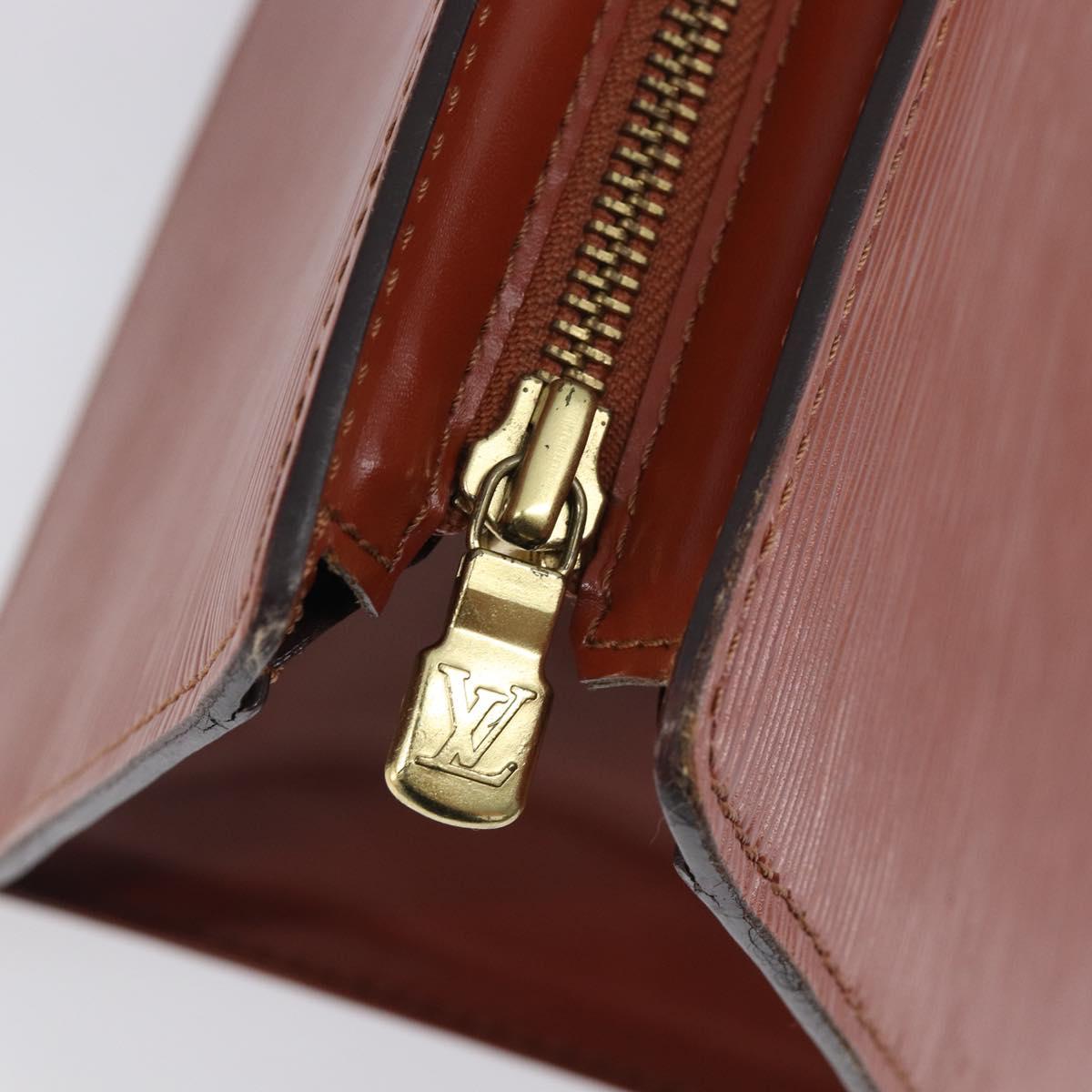 LOUIS VUITTON Epi Sac Triangle Hand Bag Brown M52093 LV Auth yk21038