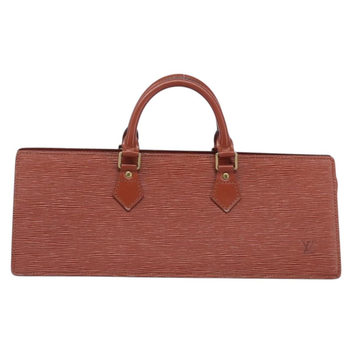 LOUIS VUITTON Epi Sac Triangle Hand Bag Brown M52093 LV Auth yk21038
