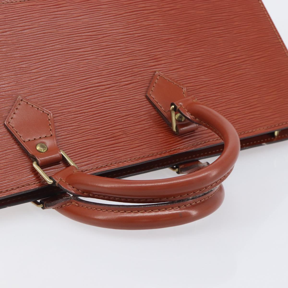 LOUIS VUITTON Epi Sac Triangle Hand Bag Brown M52093 LV Auth yk21038