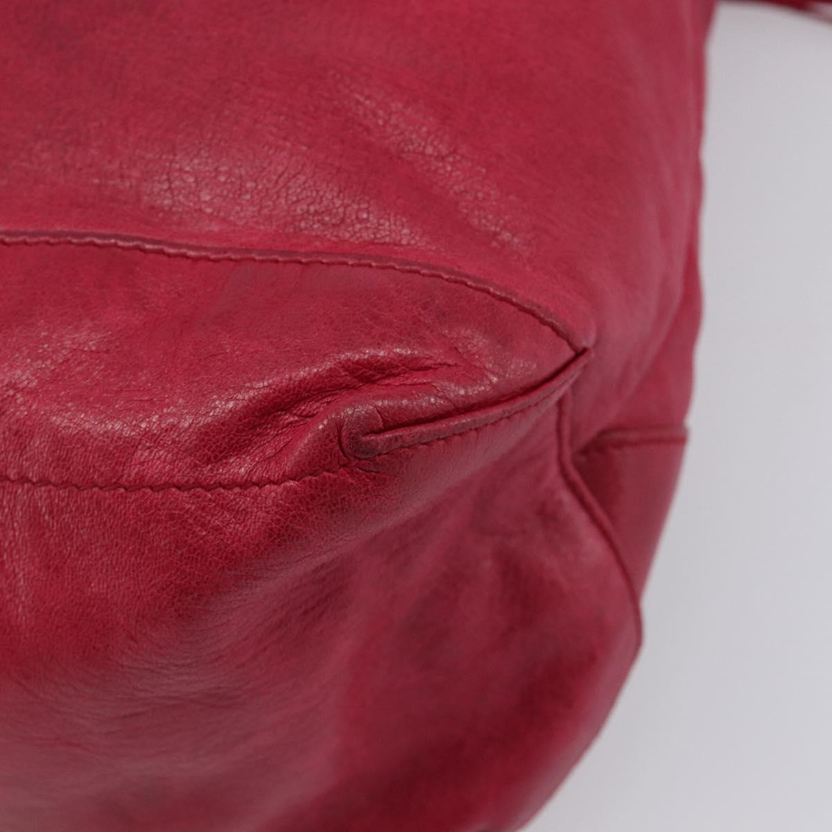 Balenciaga The Day Shoulder Bag Leather Red 140442 Auth yk21040V