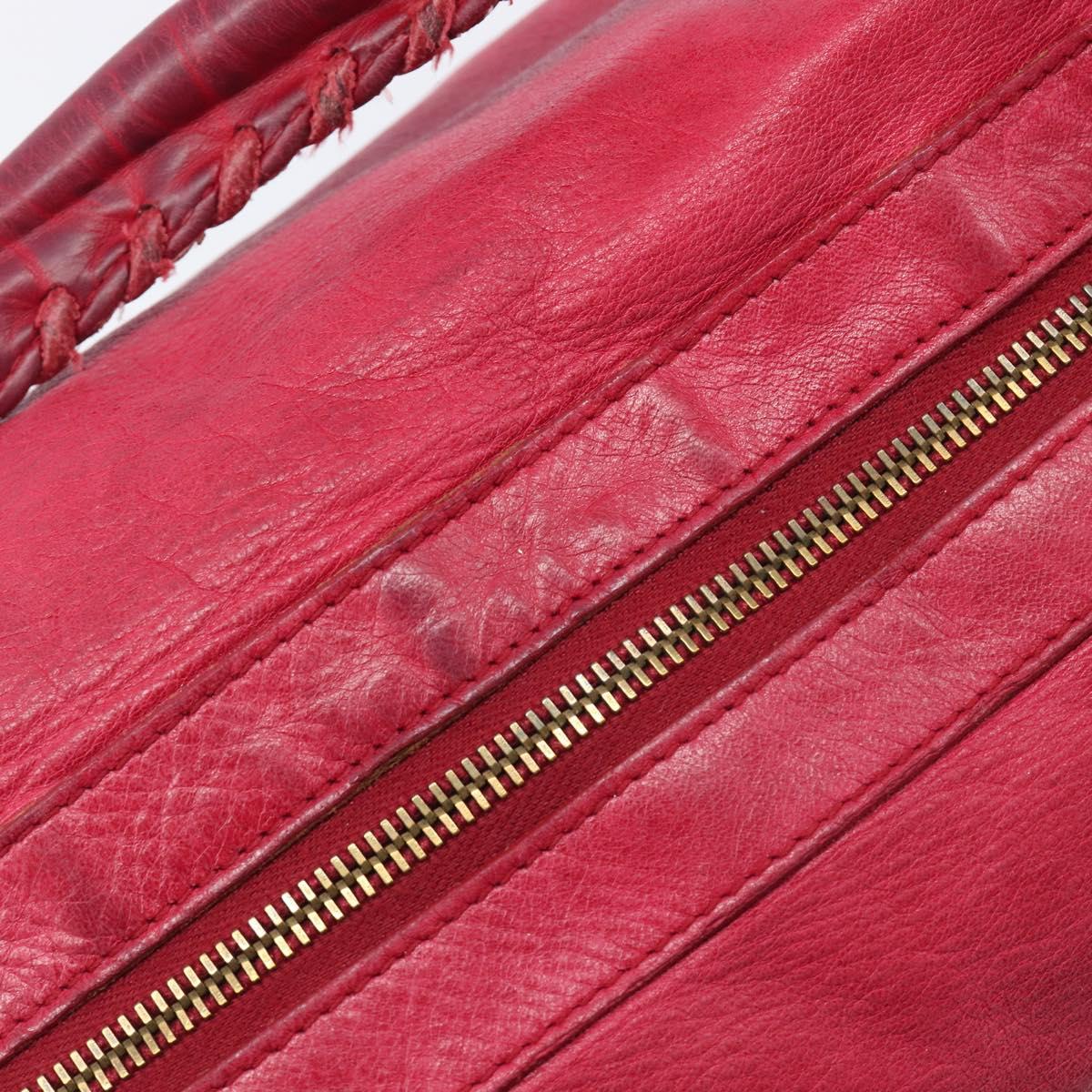 Balenciaga The Day Shoulder Bag Leather Red 140442 Auth yk21040V