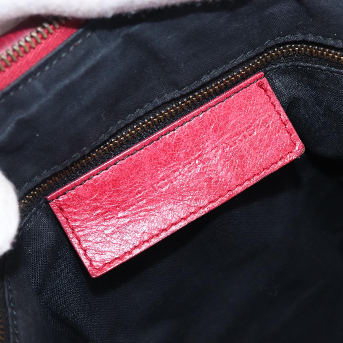 Balenciaga The Day Shoulder Bag Leather Red 140442 Auth yk21040V