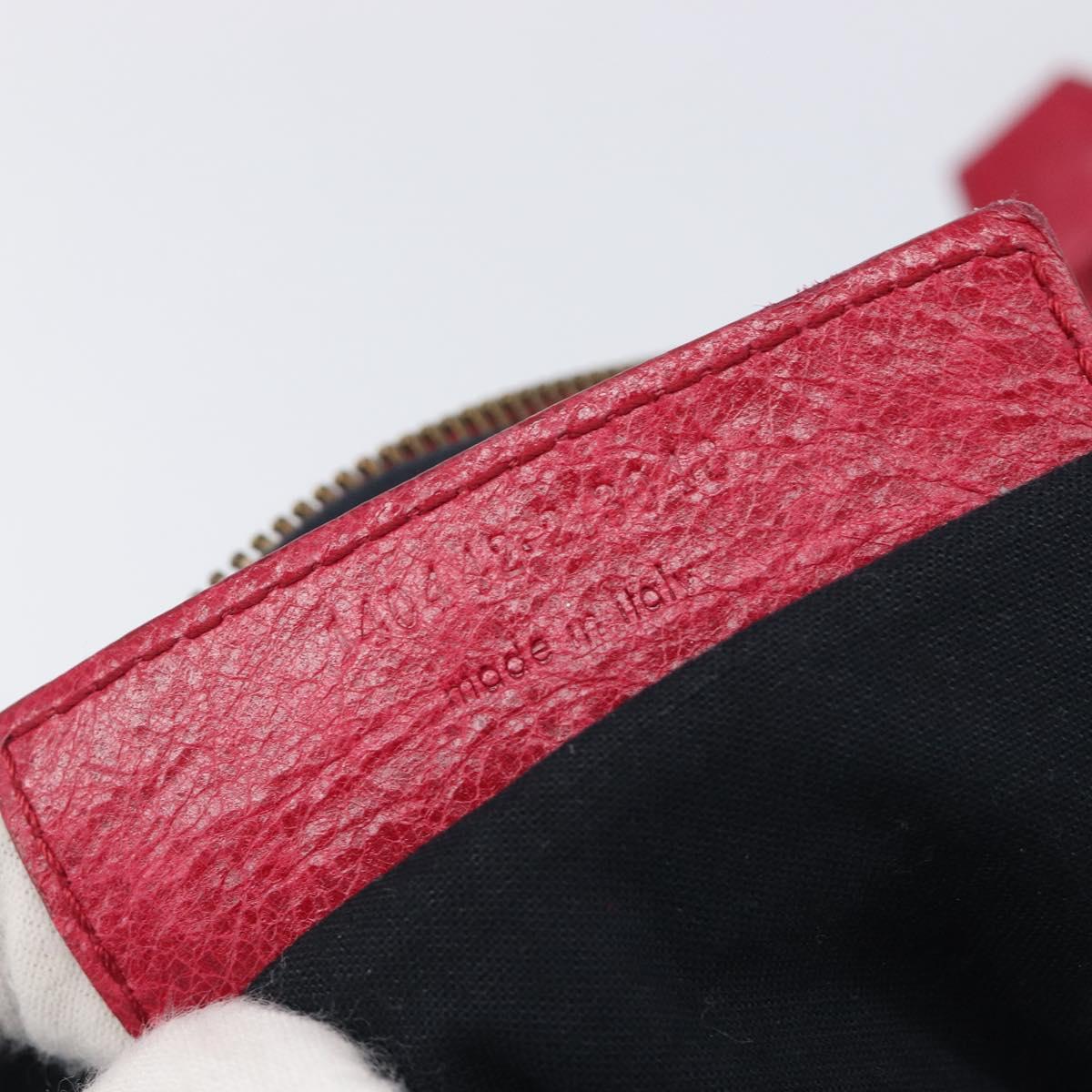 Balenciaga The Day Shoulder Bag Leather Red 140442 Auth yk21040V