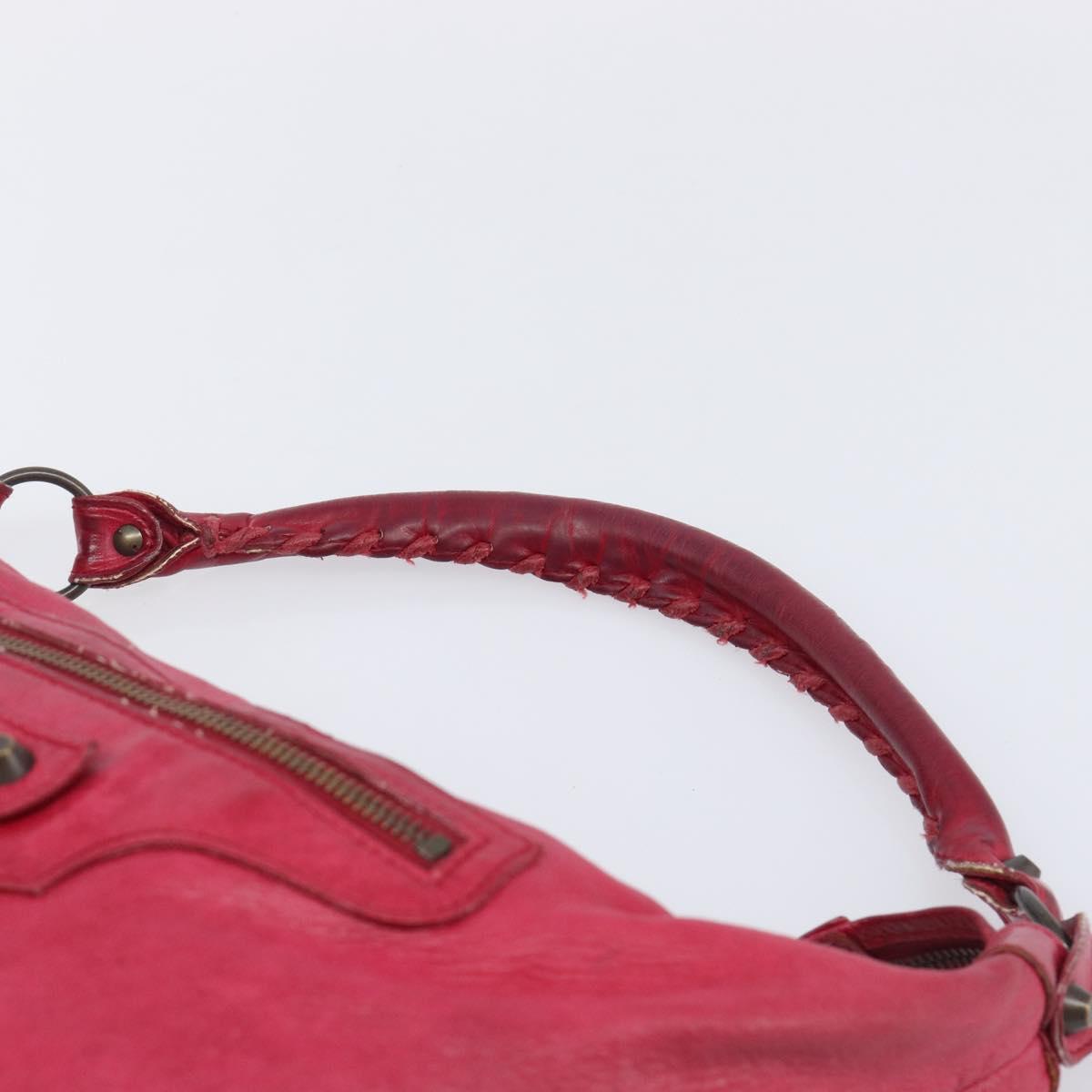 Balenciaga The Day Shoulder Bag Leather Red 140442 Auth yk21040V