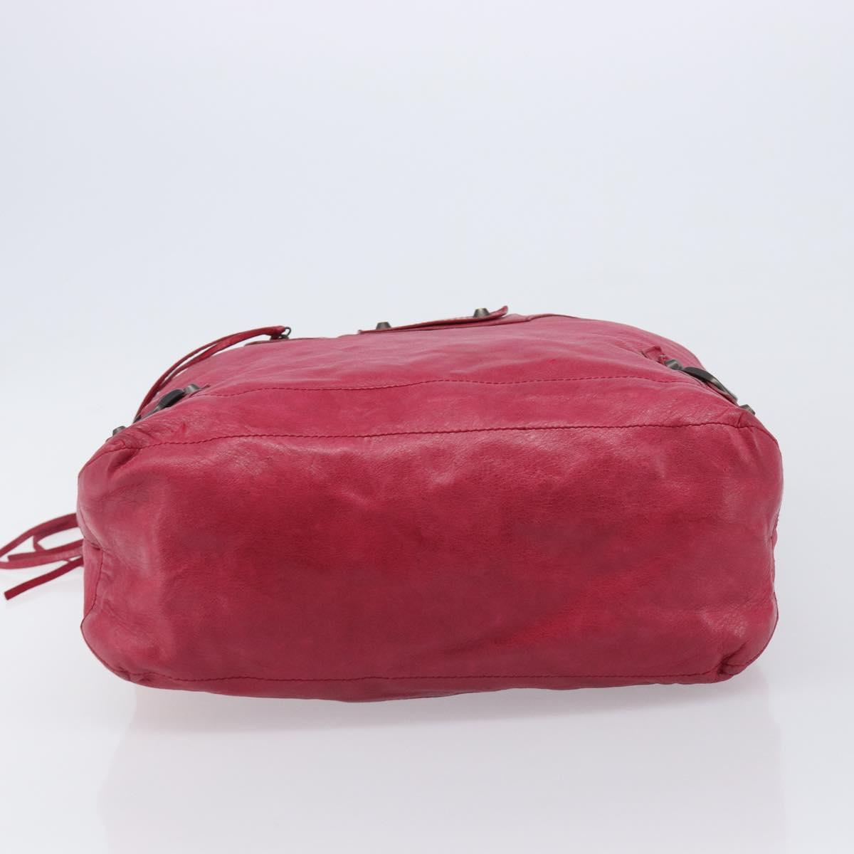 Balenciaga The Day Shoulder Bag Leather Red 140442 Auth yk21040V