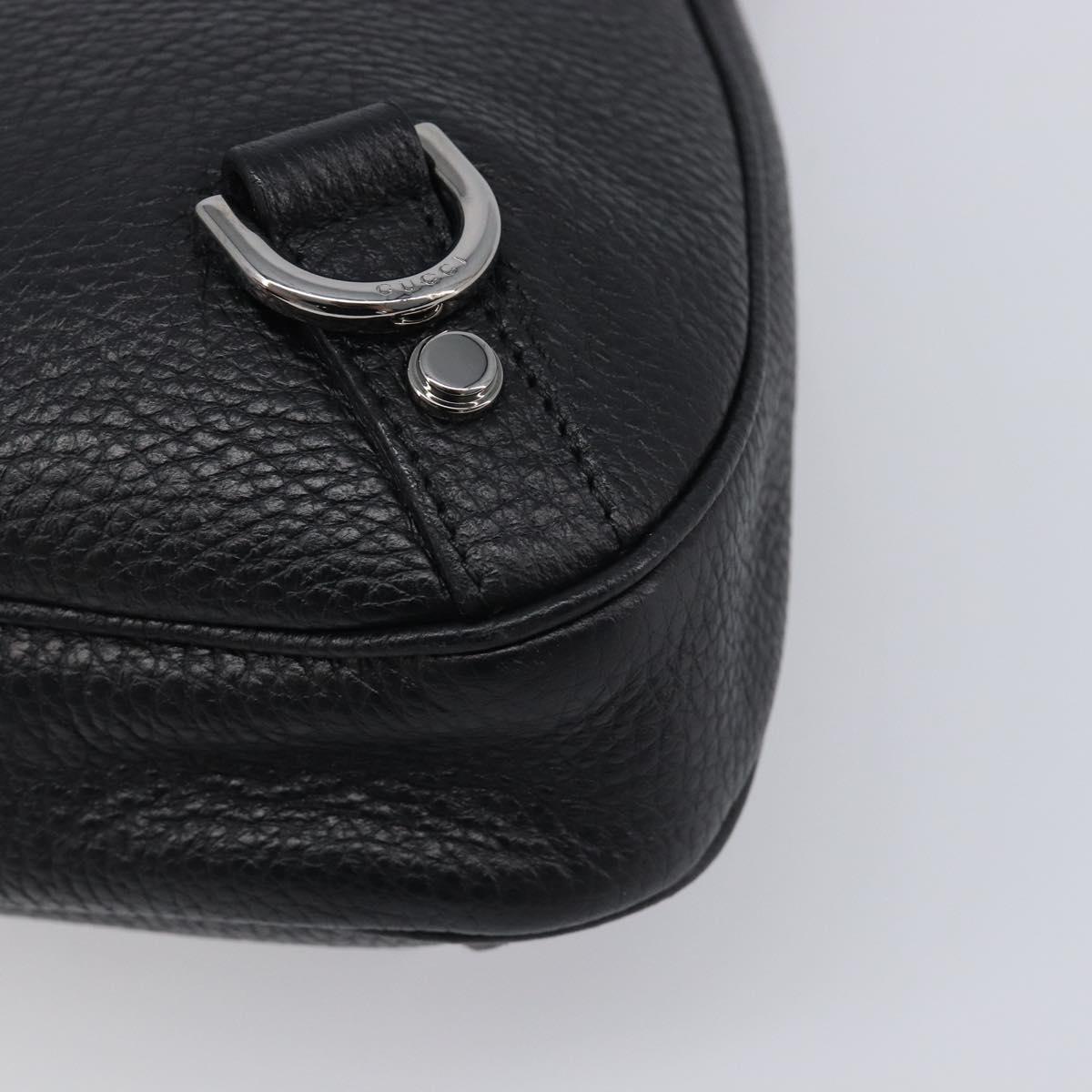 GUCCI Hand Bag Leather Black Silver 268637 Auth yk21045SAV
