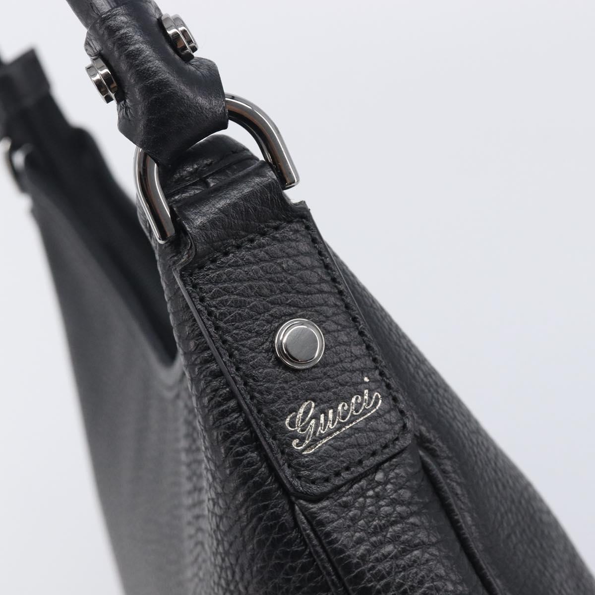 GUCCI Hand Bag Leather Black Silver 268637 Auth yk21045SAV