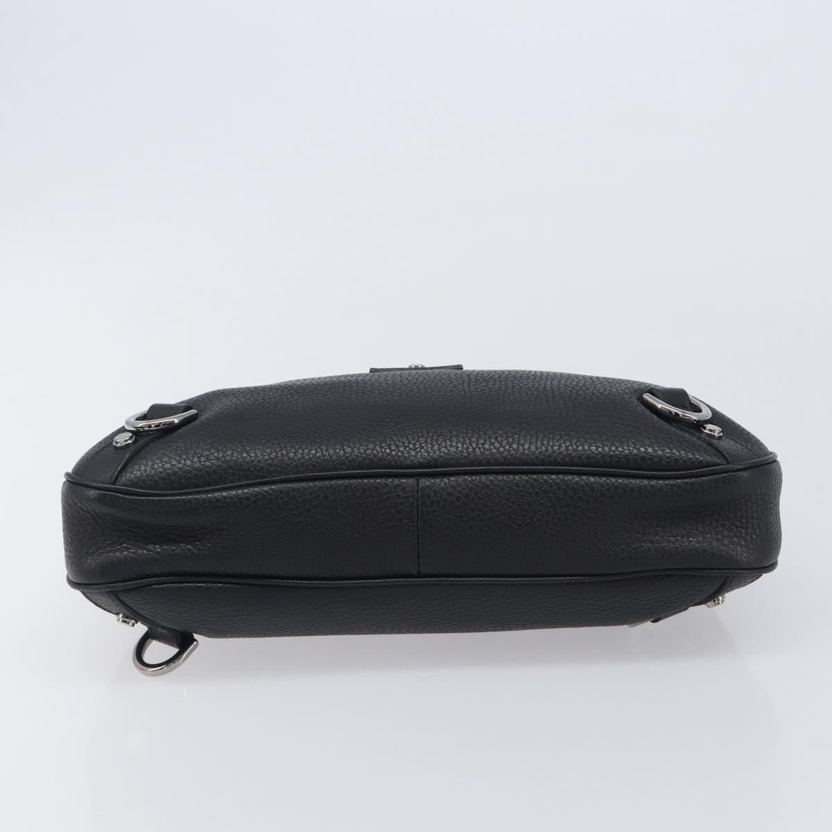 GUCCI Hand Bag Leather Black Silver 268637 Auth yk21045SAV