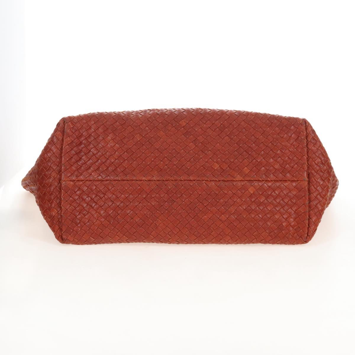 Bottega Veneta INTRECCIATO Cabas Hand Bag Leather Brown 113129 Auth yk21049SAM