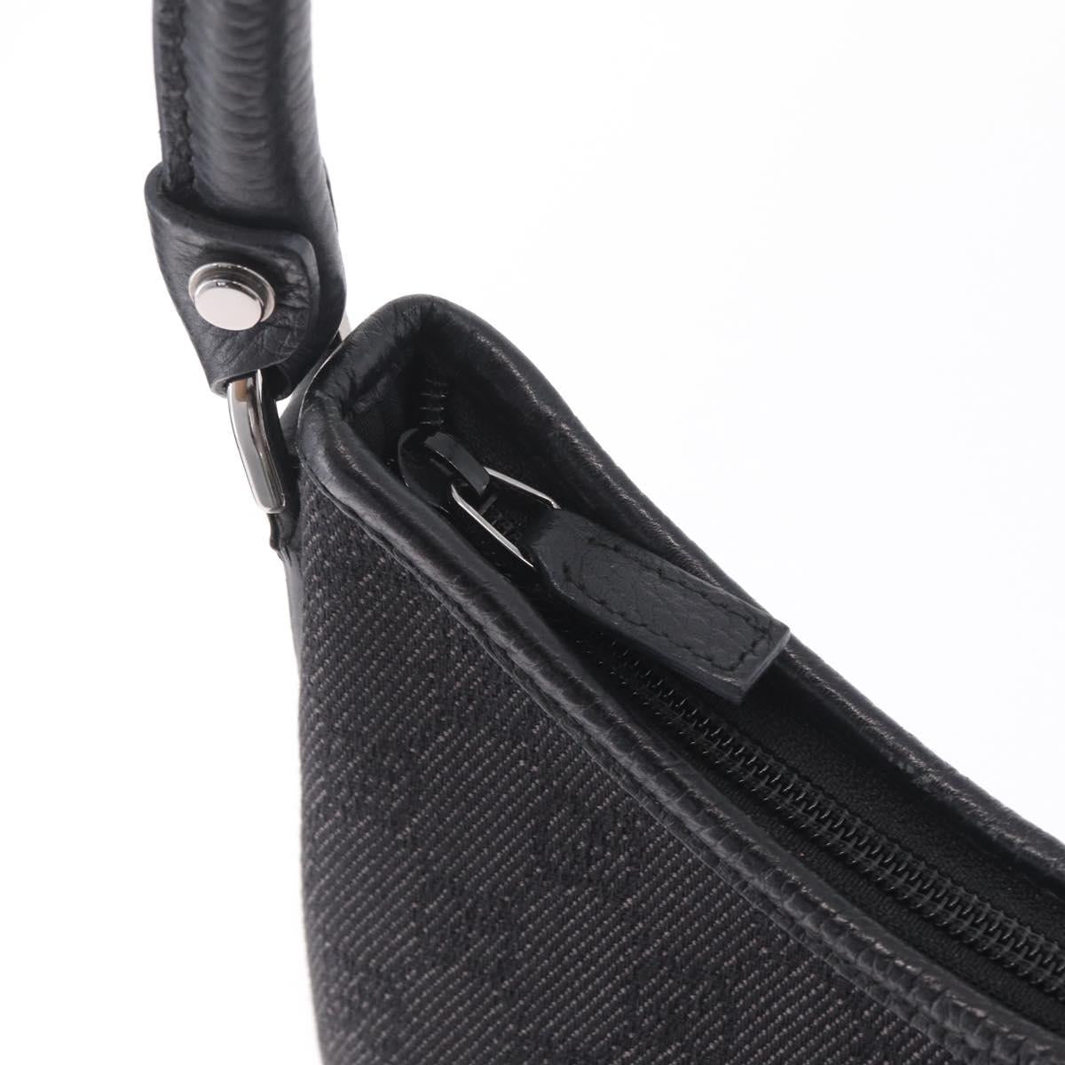 GUCCI GG Canvas Abbey Hand Bag Black Silver 268637 Auth yk21109V