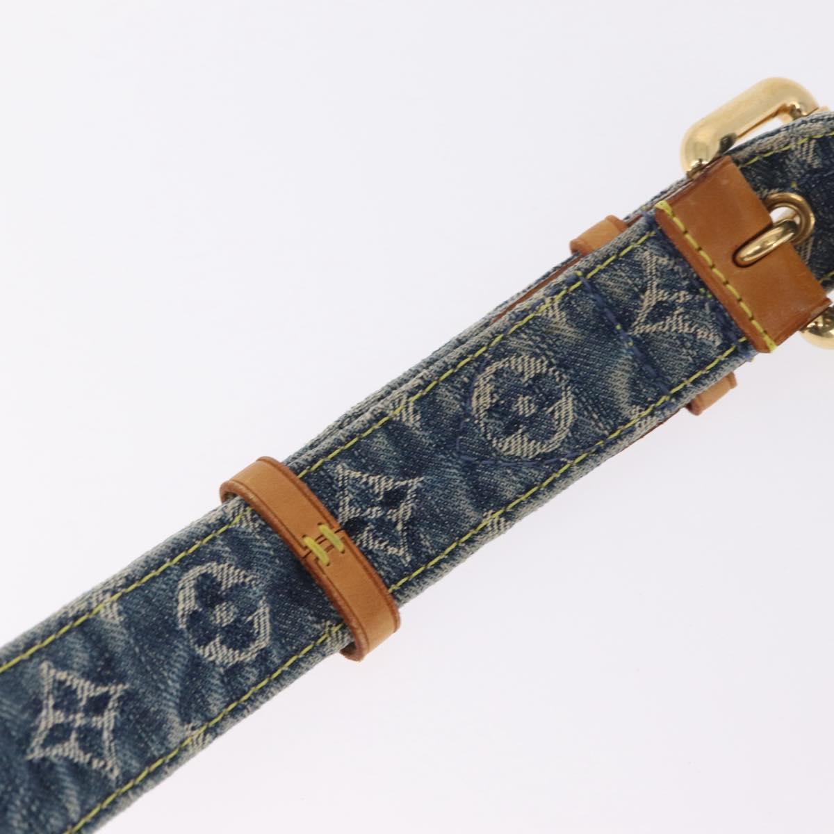 LOUIS VUITTON Monogram Denim Bum Bag Body Bag Blue M95347 LV Auth yk21116M