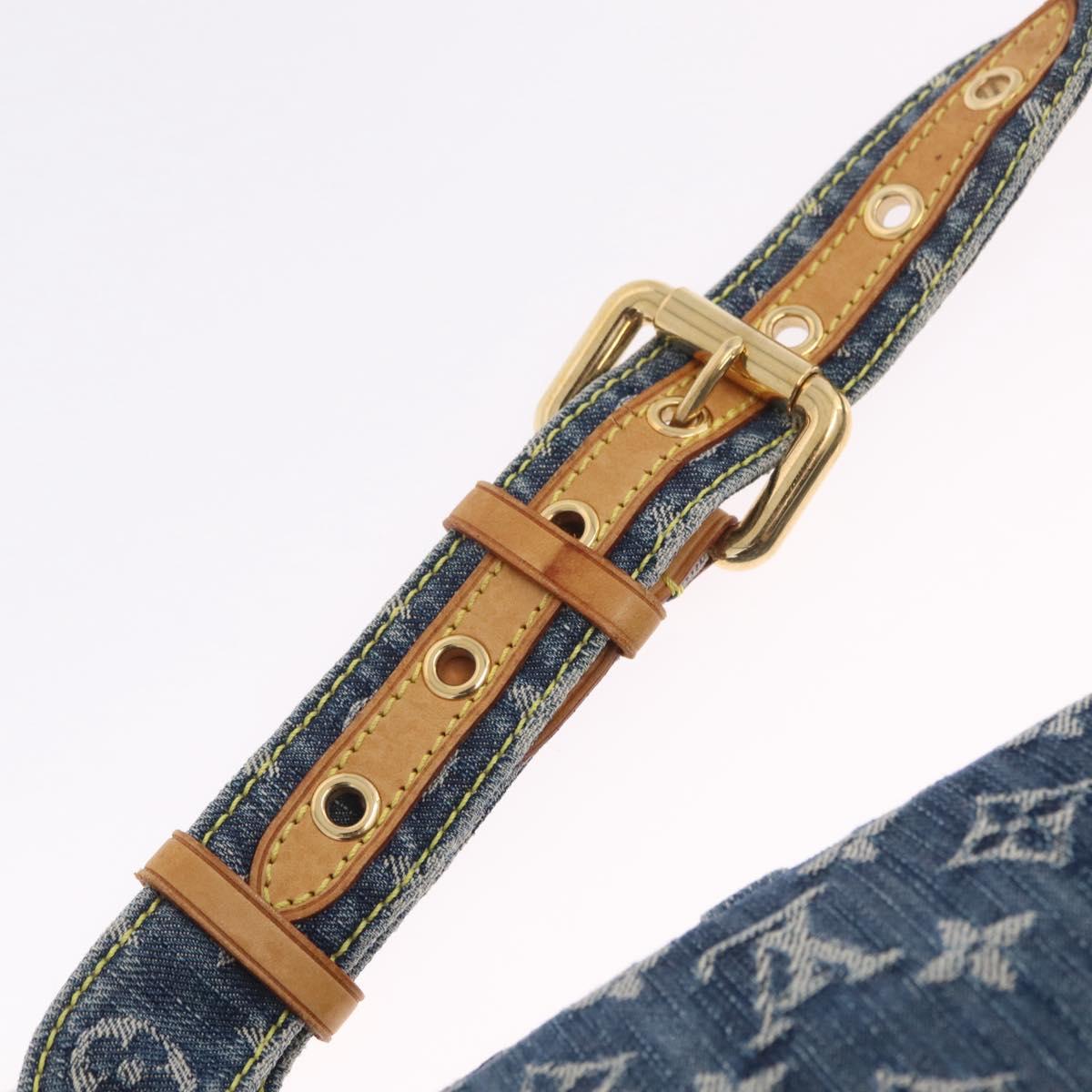 LOUIS VUITTON Monogram Denim Bum Bag Body Bag Blue M95347 LV Auth yk21116M