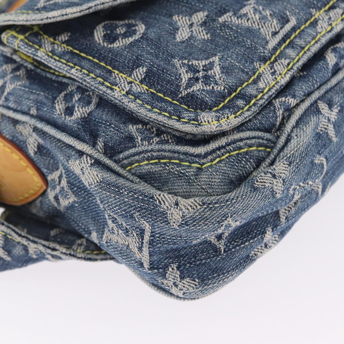 LOUIS VUITTON Monogram Denim Bum Bag Body Bag Blue M95347 LV Auth yk21116M
