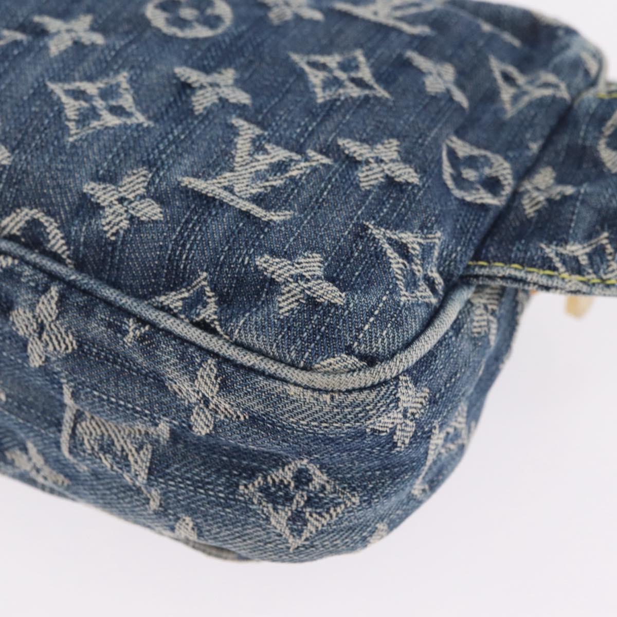 LOUIS VUITTON Monogram Denim Bum Bag Body Bag Blue M95347 LV Auth yk21116M
