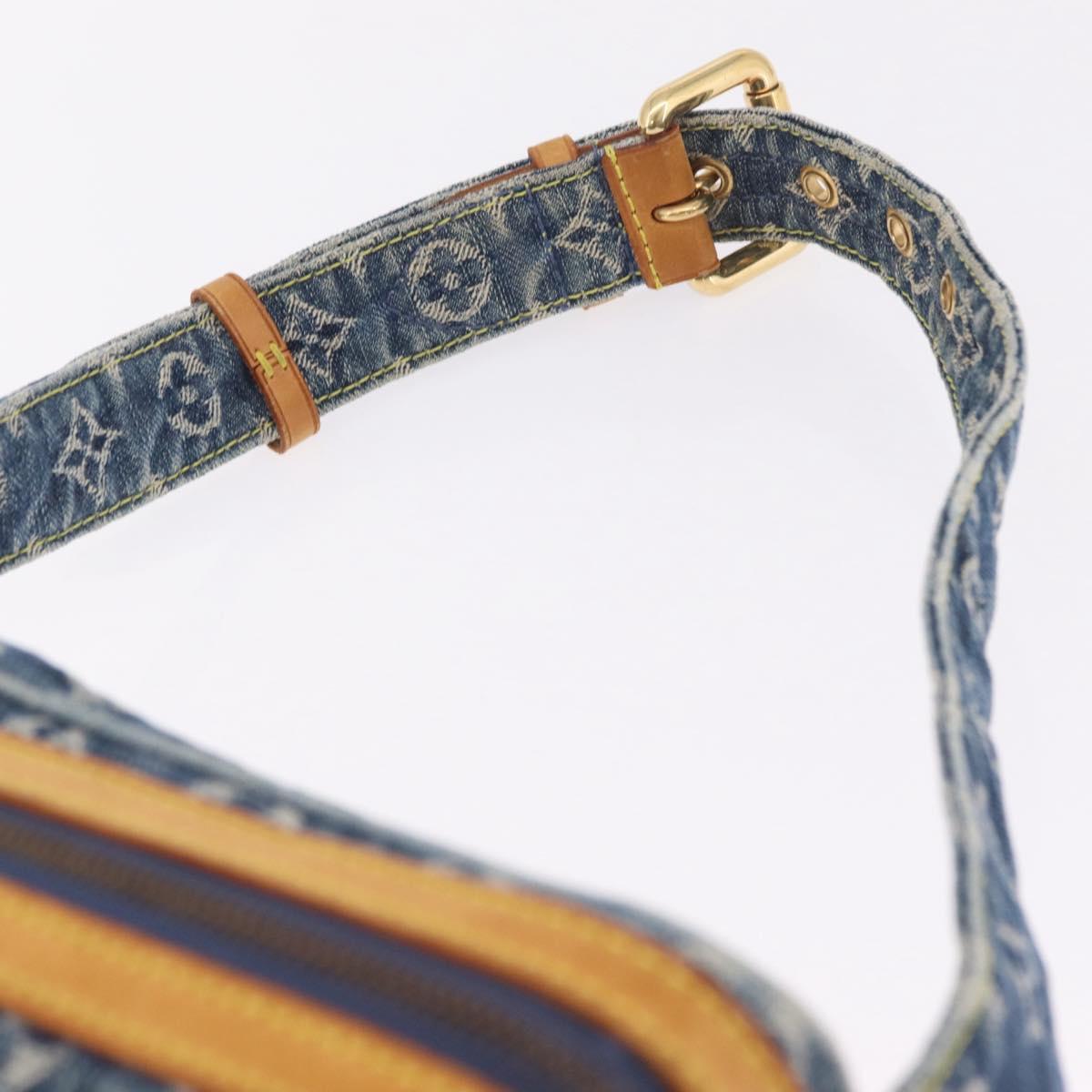 LOUIS VUITTON Monogram Denim Bum Bag Body Bag Blue M95347 LV Auth yk21116M