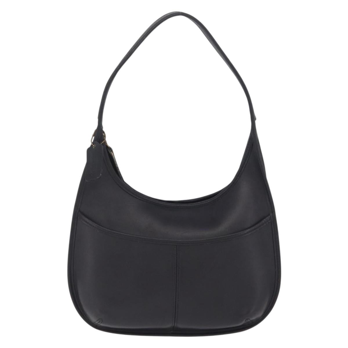 Coach Ergo Shoulder Bag Leather Black Gold Auth yk21122A