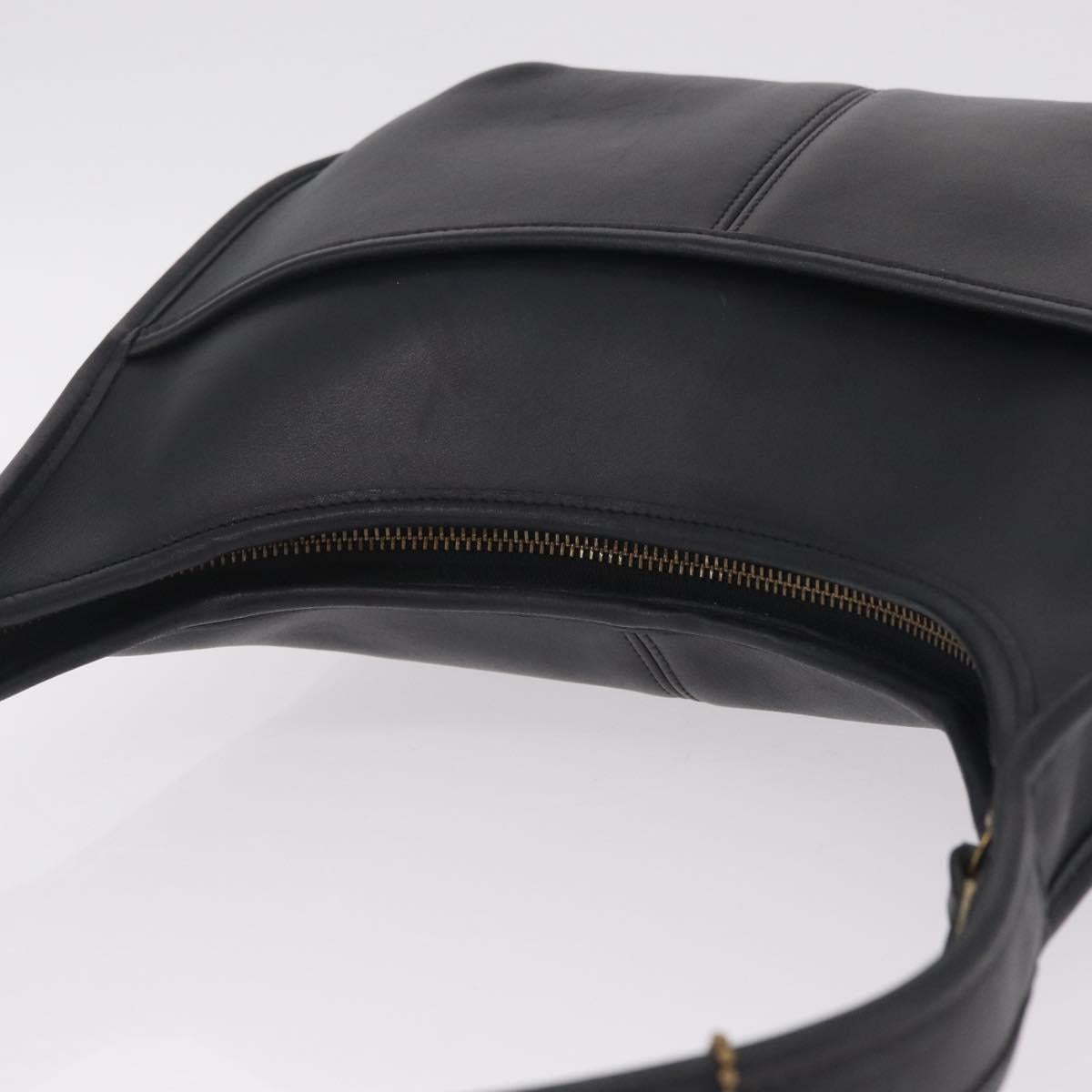 Coach Ergo Shoulder Bag Leather Black Gold Auth yk21122A