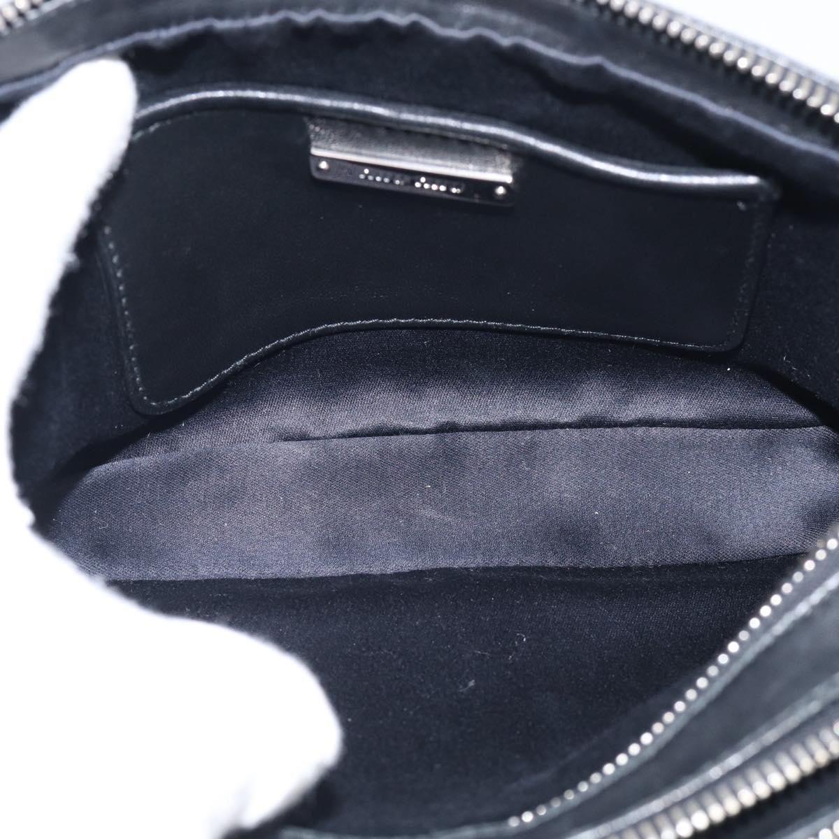 Miu Miu Matelasse Bijoux Shoulder Bag Leather 2way Black Silver Auth yk21143SAM