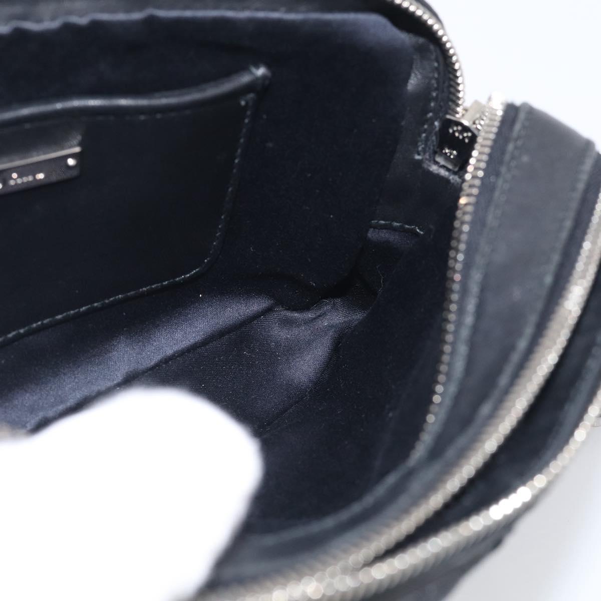 Miu Miu Matelasse Bijoux Shoulder Bag Leather 2way Black Silver Auth yk21143SAM