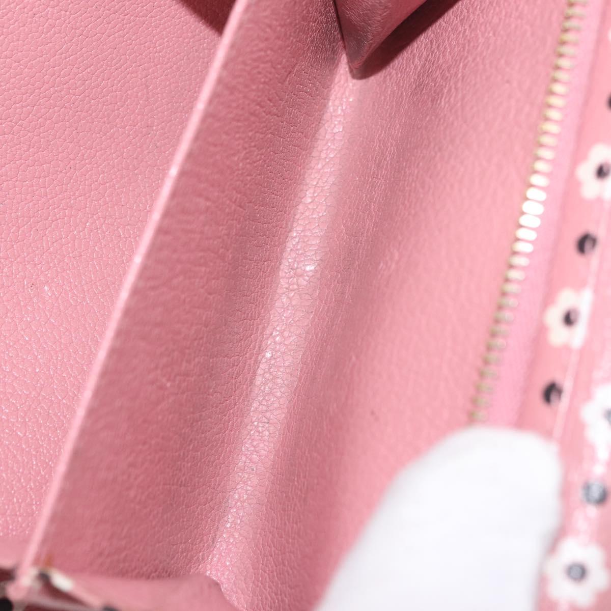Miu Miu Wallet Leather Pink Gold Auth yk21144M