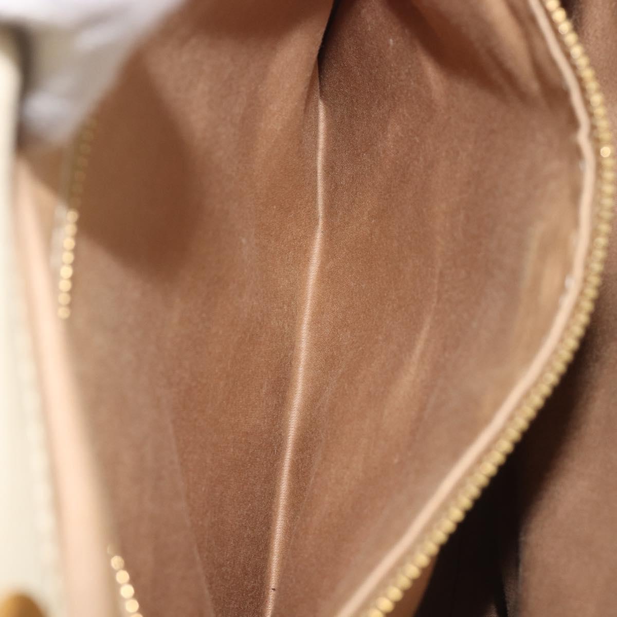 Miu Miu Matelasse Hand Bag Leather Cream Gold Auth yk21152V