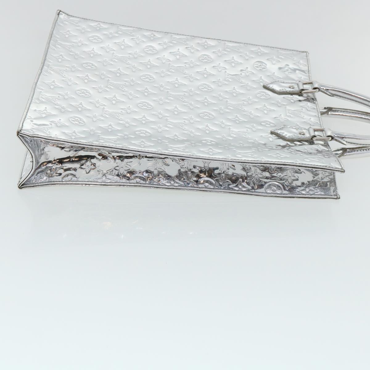 LOUIS VUITTON Monogram Miroir Sac Plat Hand Bag Silver M40269 LV Auth yk5783