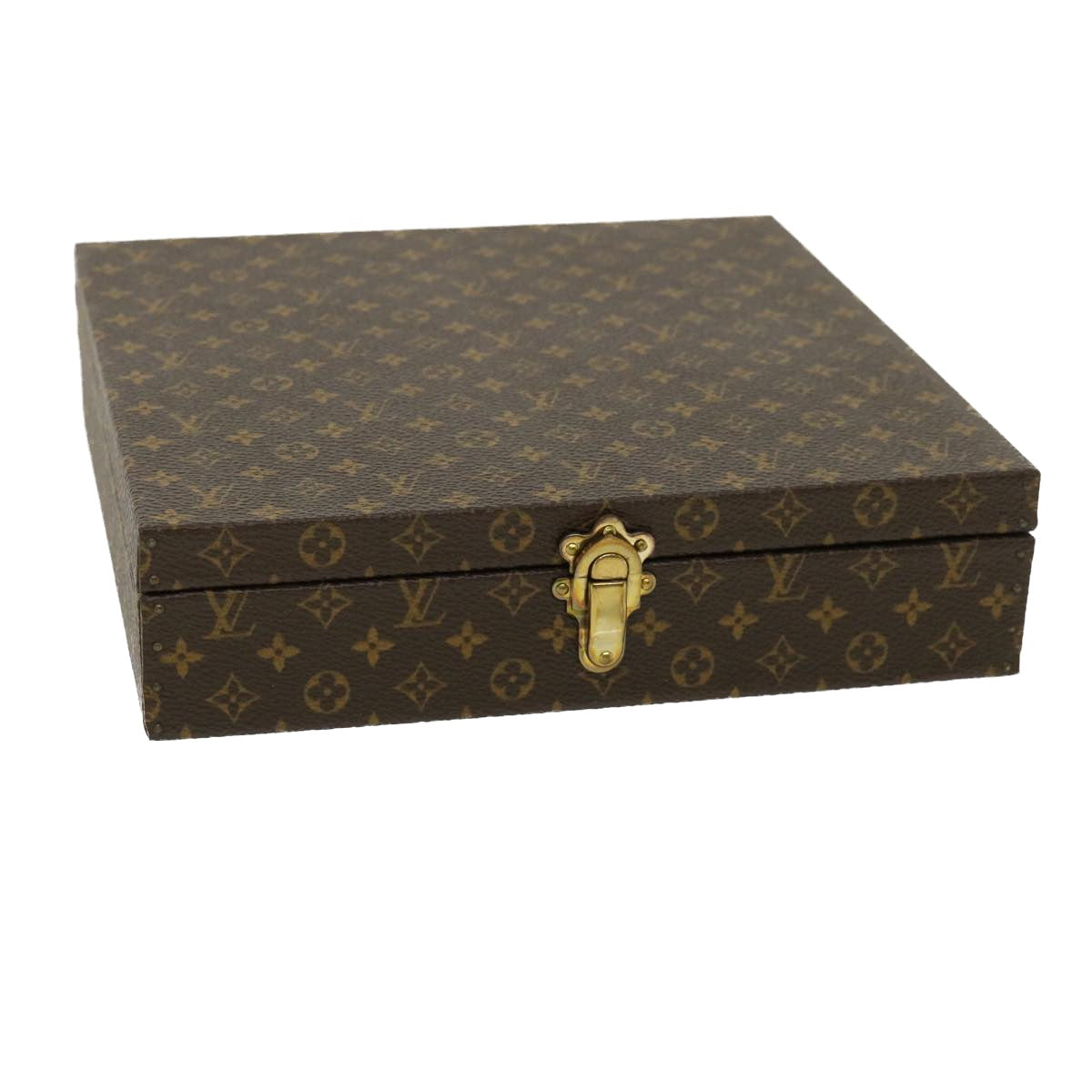 LOUIS VUITTON Monogram Jewelry Box LV Auth yk5857SA
