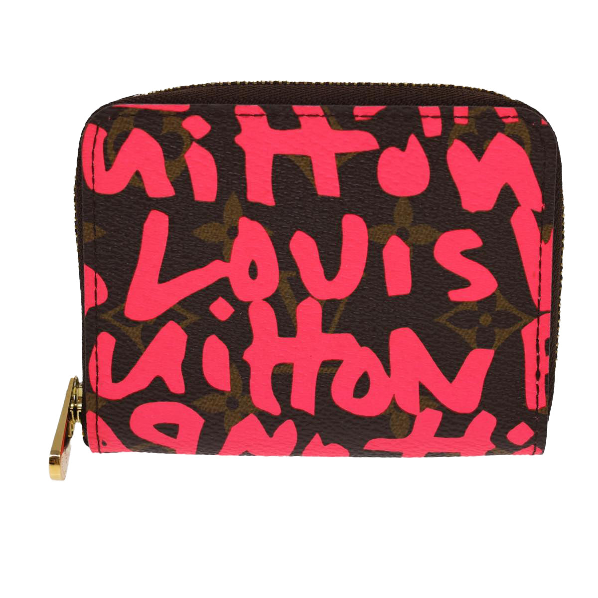 LOUIS VUITTON Monogram Graffiti Zippy Coin Purse Pink LV Auth yk6370V