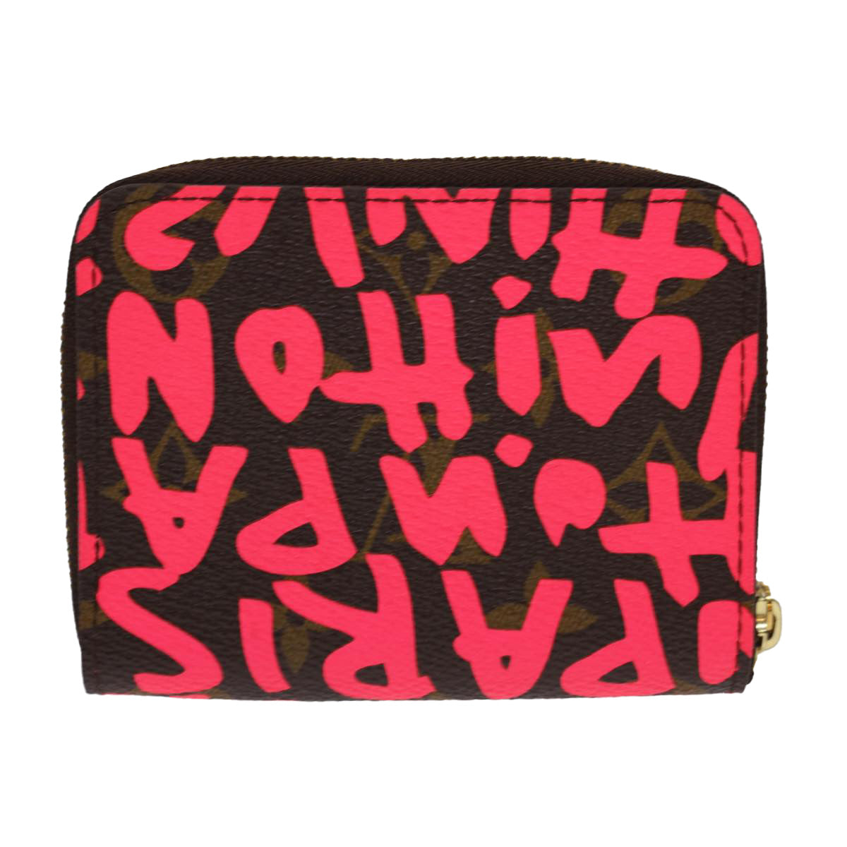 LOUIS VUITTON Monogram Graffiti Zippy Coin Purse Pink LV Auth yk6370V