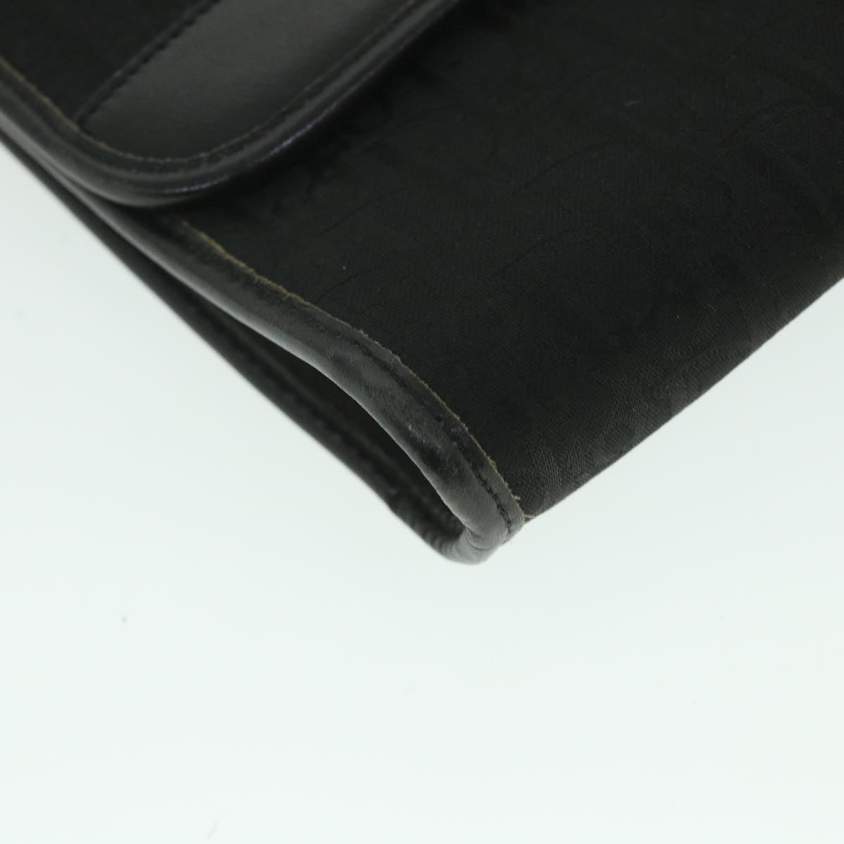 Christian Dior Trotter Canvas Chain Shoulder Bag Black Auth yk8835