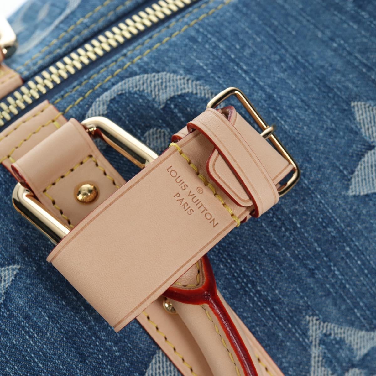 LOUIS VUITTON Monogram Denim Keepall Bandouliere 45 Bag M24315 LV Auth yk9898SM