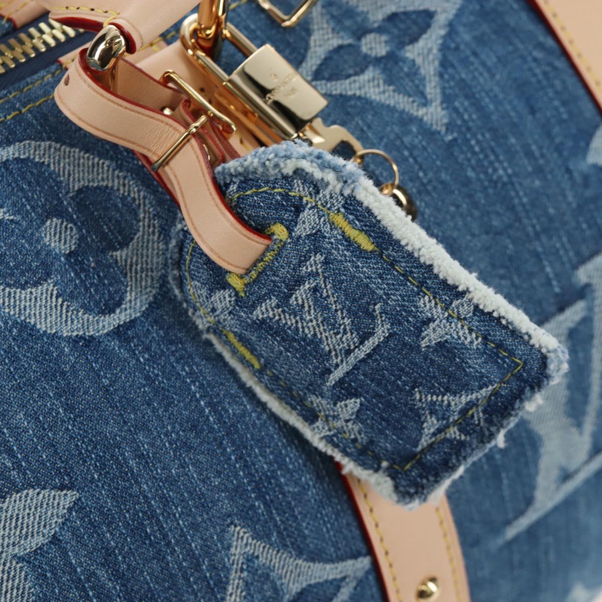 LOUIS VUITTON Monogram Denim Keepall Bandouliere 45 Bag M24315 LV Auth yk9898SM